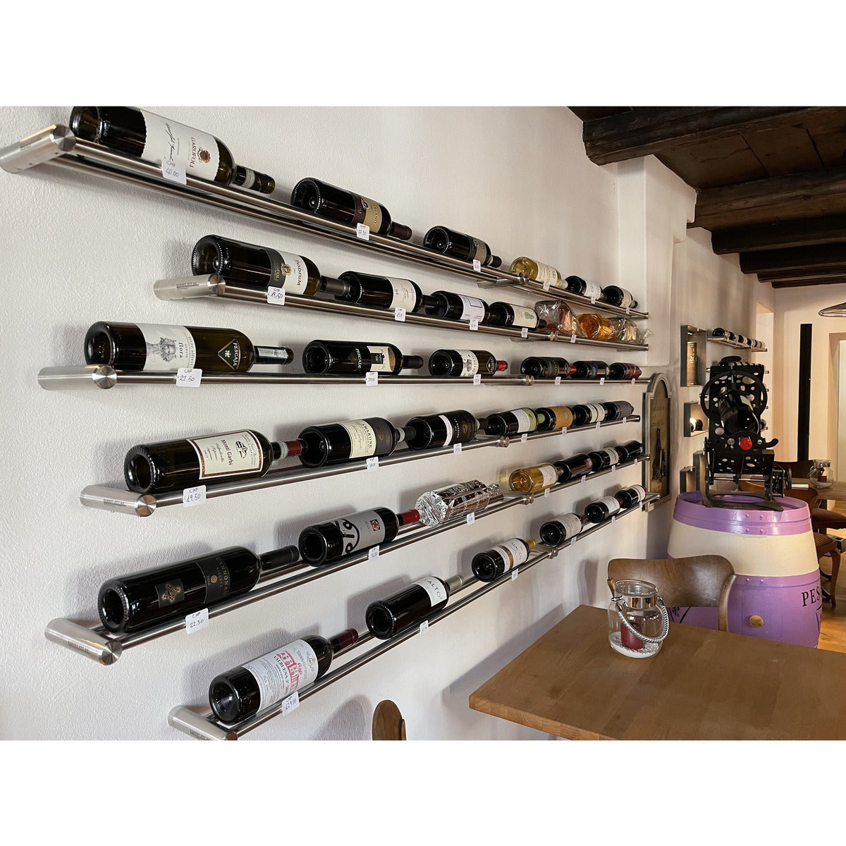Wandregal für Wein- oder Spirituosenflaschen – Vineria Ferrara